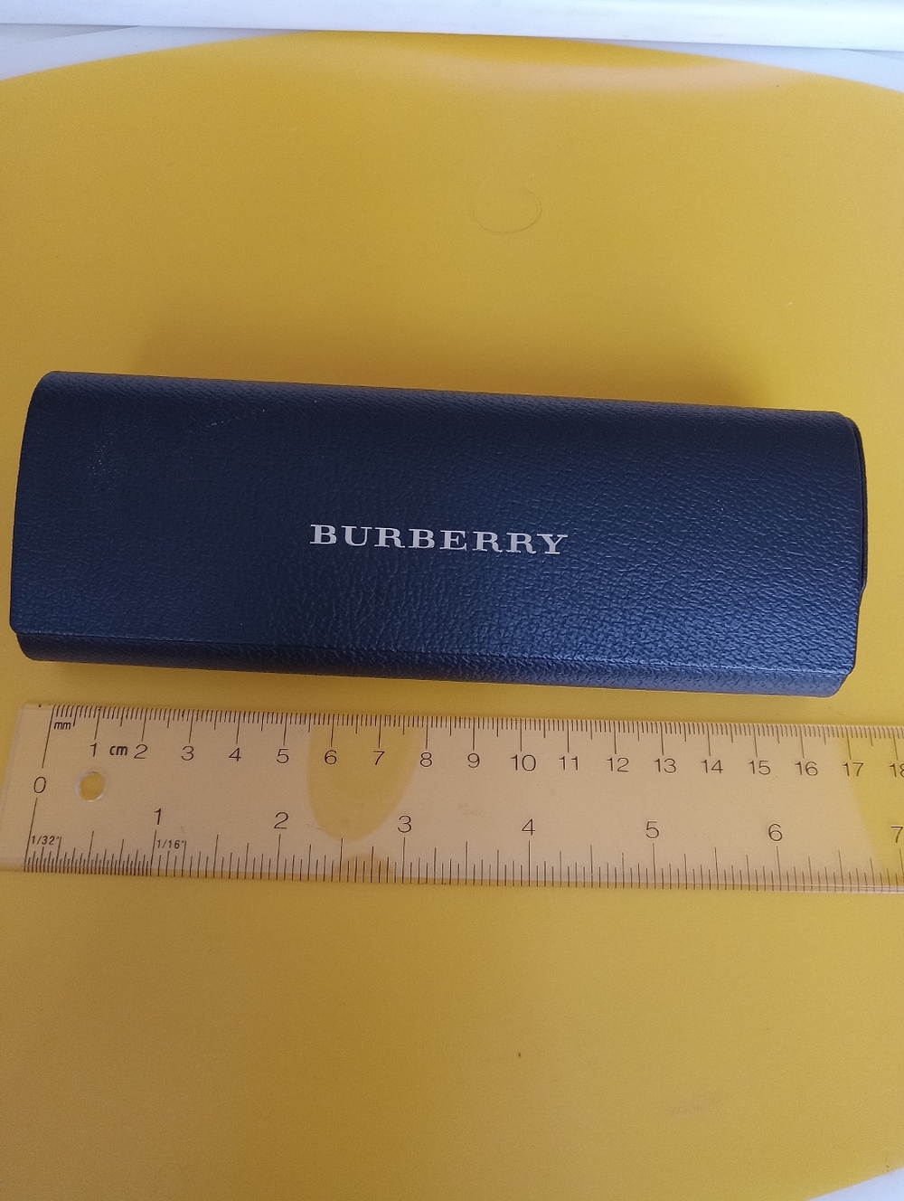 Burberry Black Eyewear Case with Silver Logo